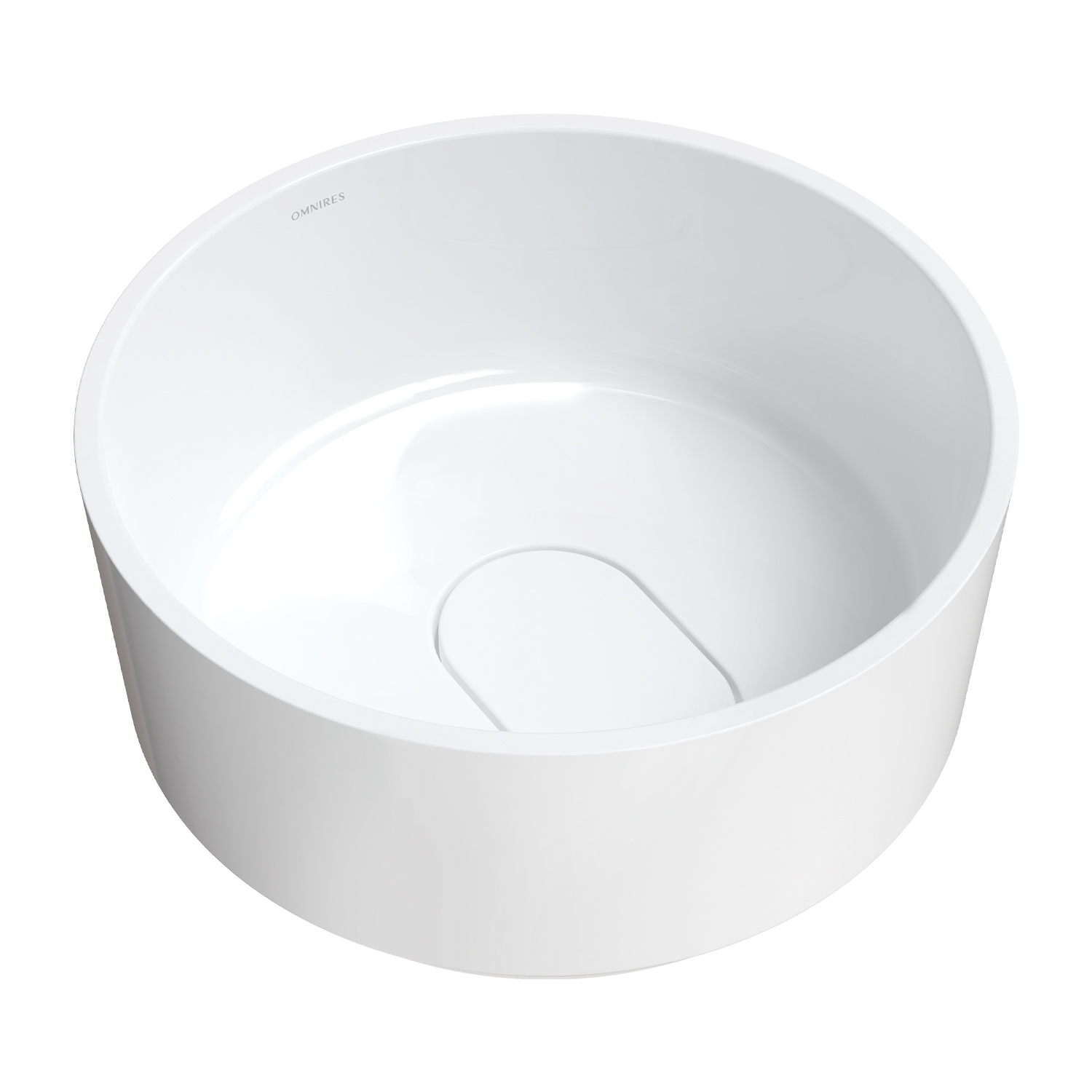 Lavoar pe blat Omnires Cadence M+ rotund alb 42 cm