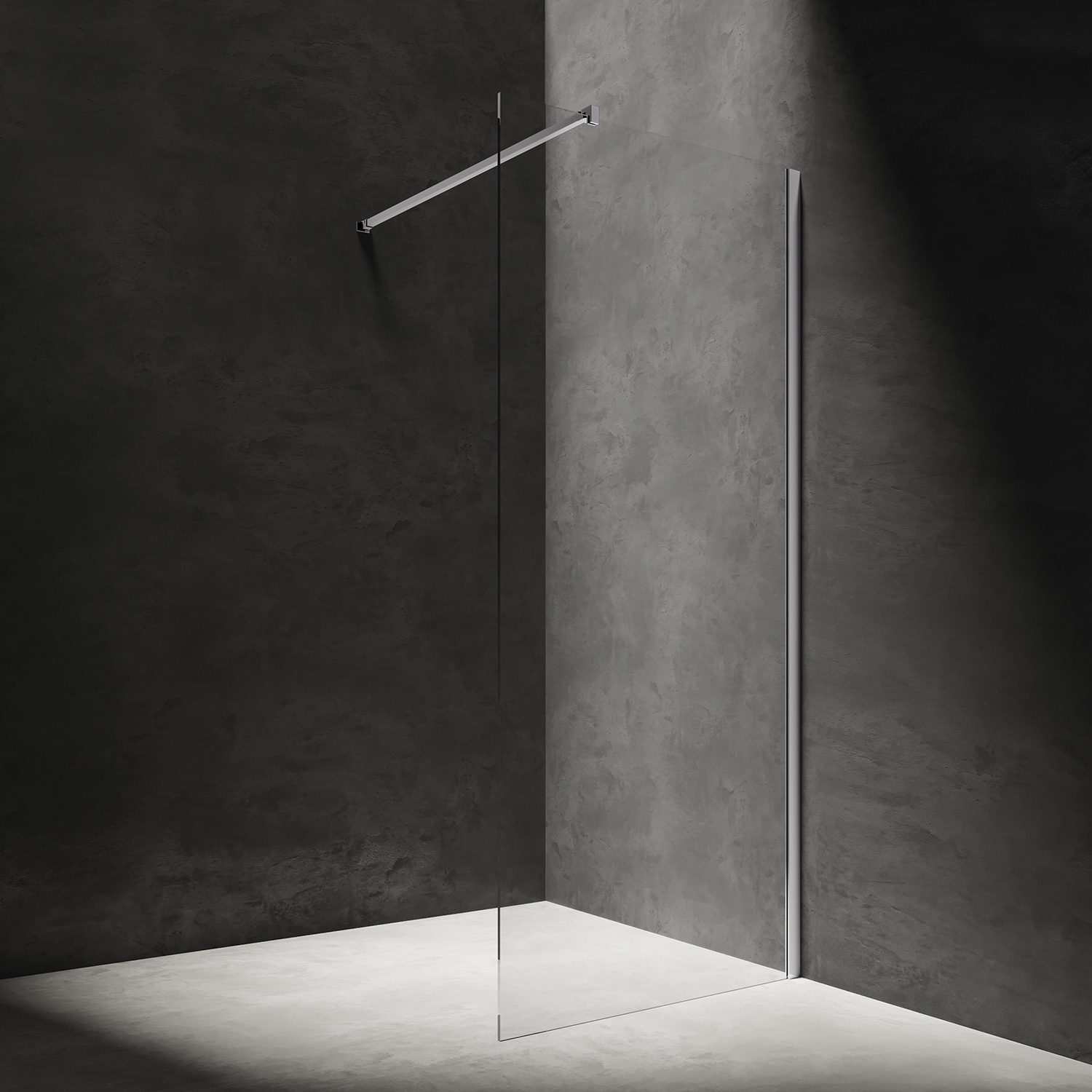 Paravan de dus tip Walk-in Omnires Marina crom/transparent 120 cm