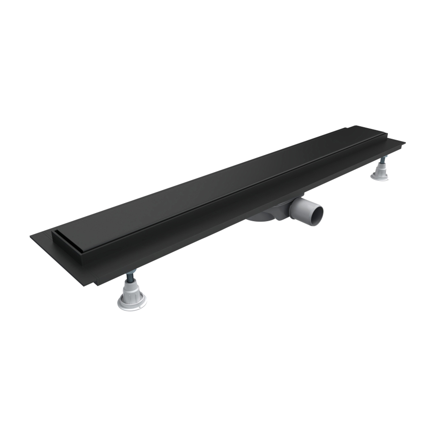 Set rigola pentru dus plus capac Omnires Lowfix 100 cm negru