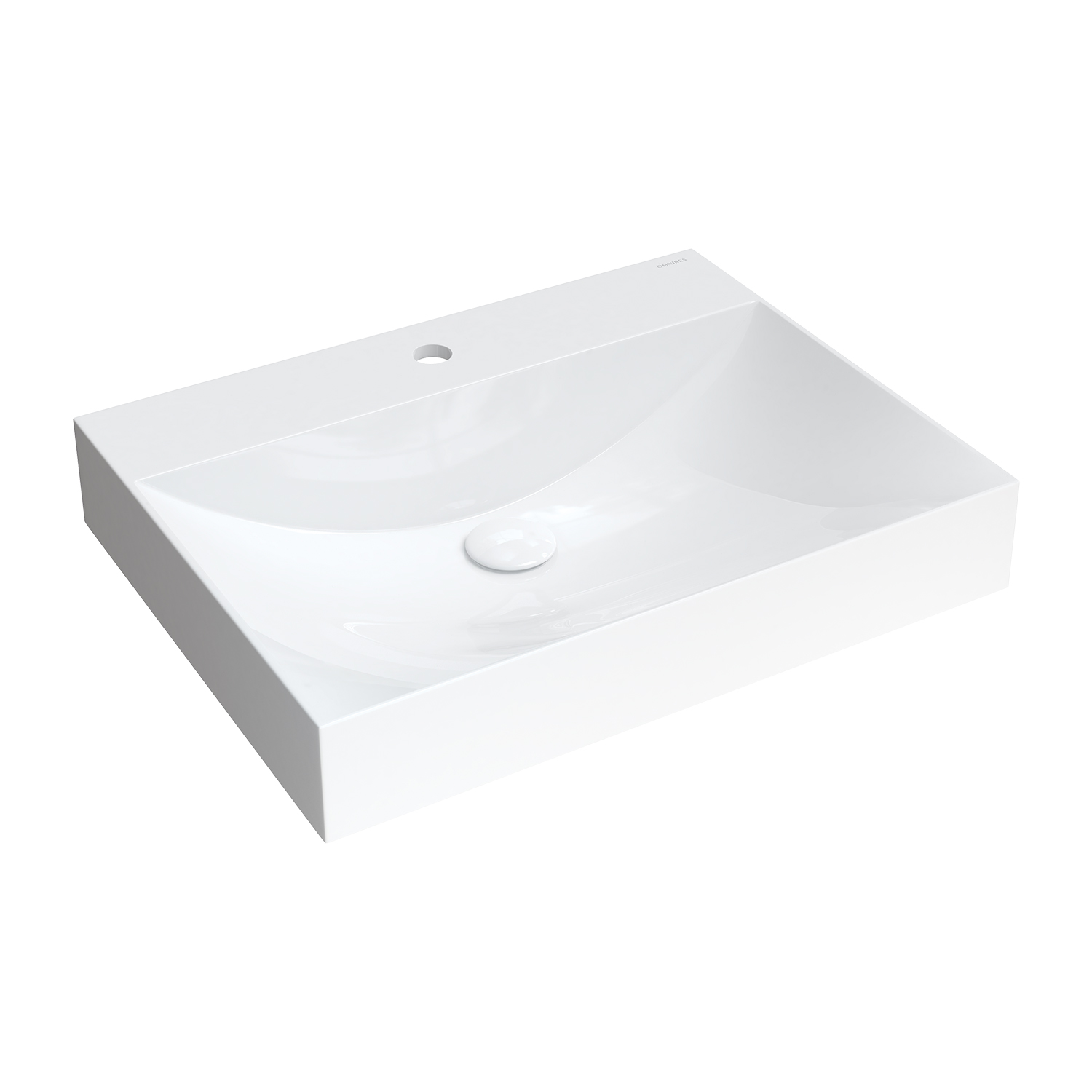 Lavoar cu prindere blat/perete Omnires Naxos M+ alb 60 cm