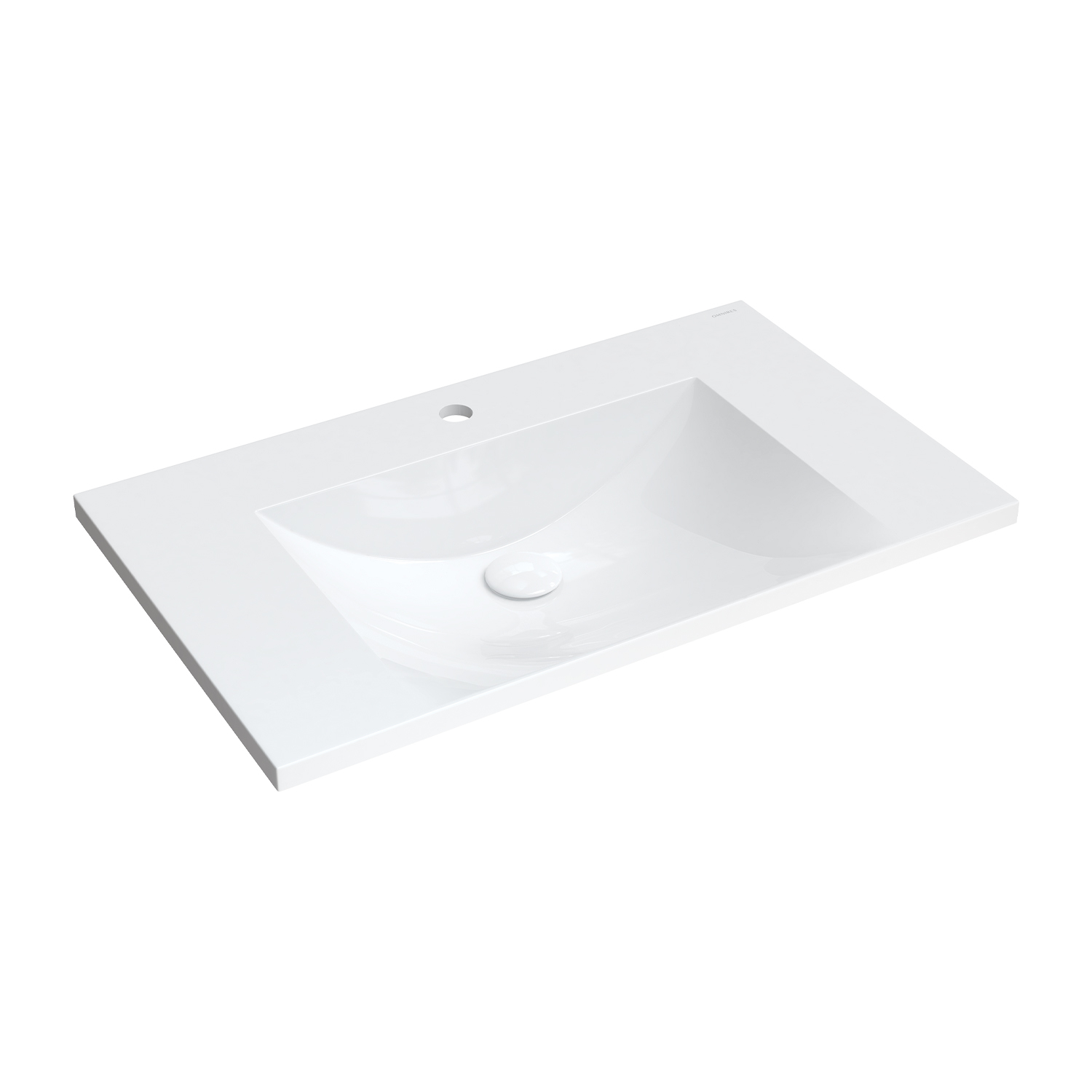 Lavoar pe mobilier Omnires Naxos M+ alb 76 cm