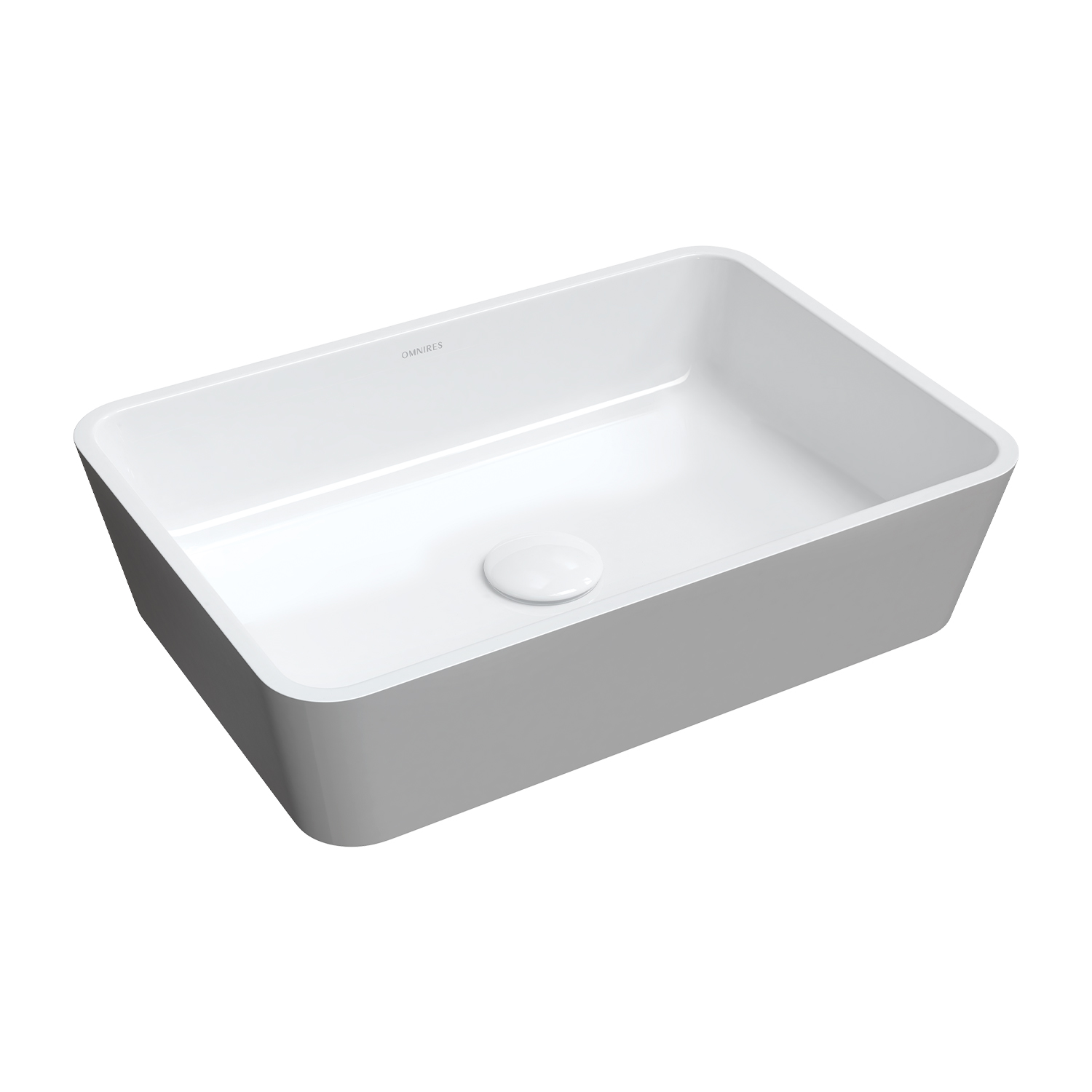Lavoar pe blat Omnires Parma M+ alb/gri 50 cm