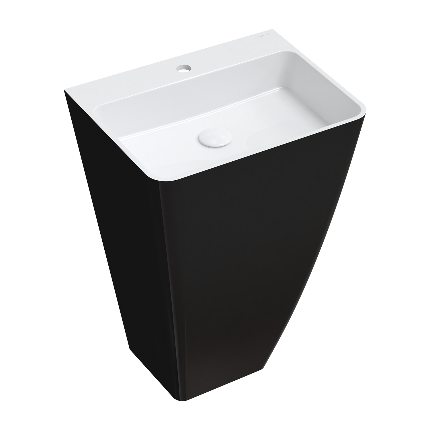 Lavoar freestanding Omnires Parma M+ negru/alb 55 cm