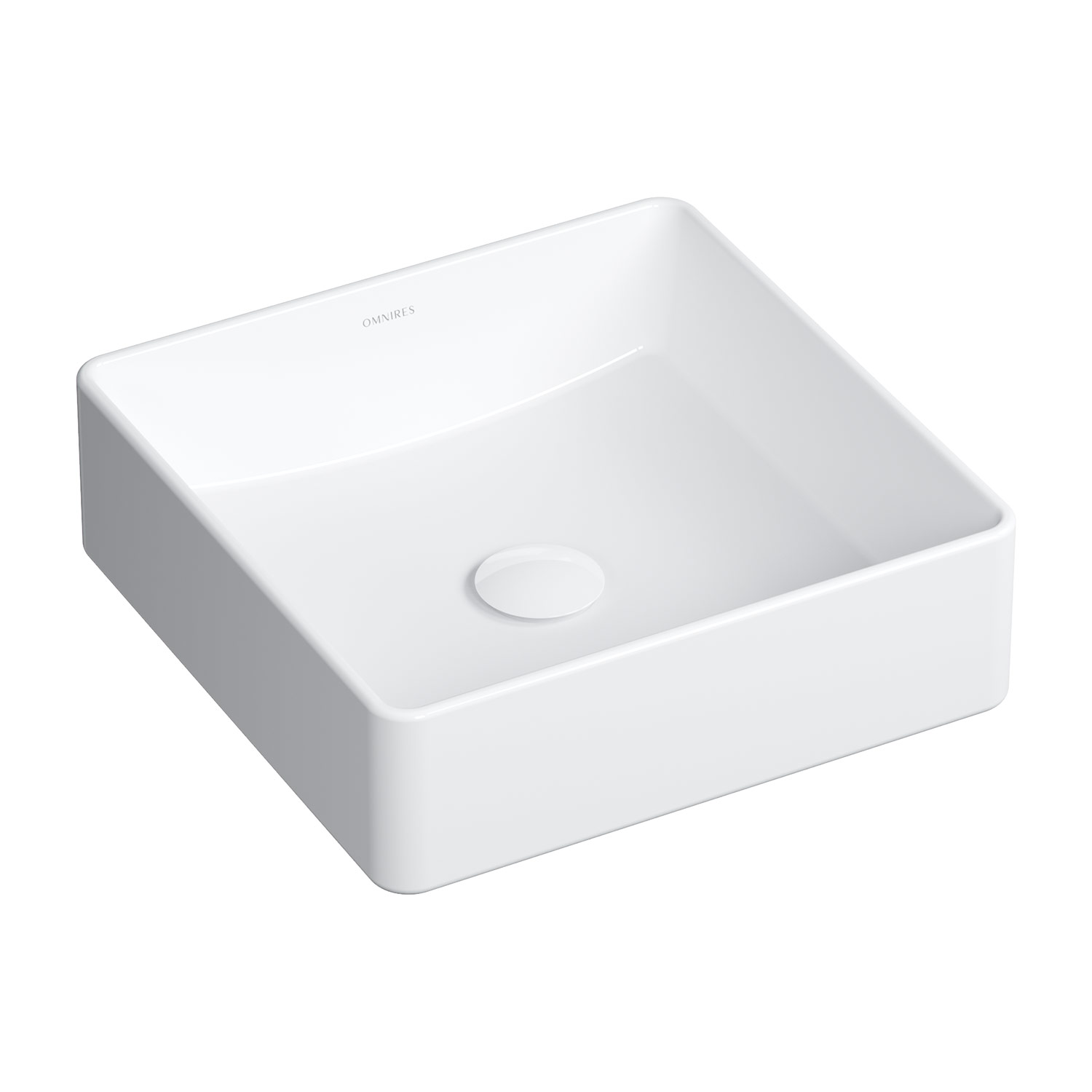 Lavoar pe blat Omnires Pasadena alb 36 cm