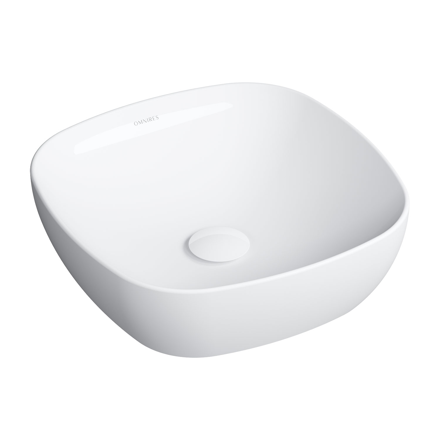 Lavoar pe blat Omnires Portland alb 37 cm