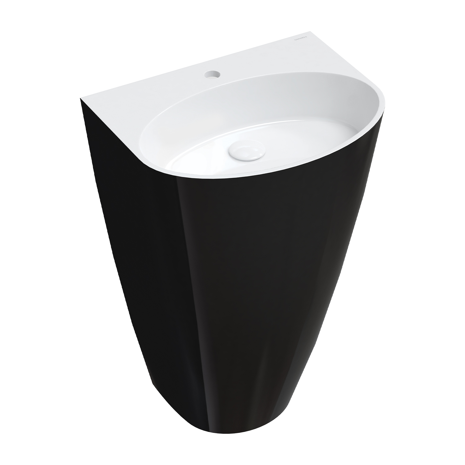 Lavoar freestanding Omnires Siena M+ negru – alb 55 cm