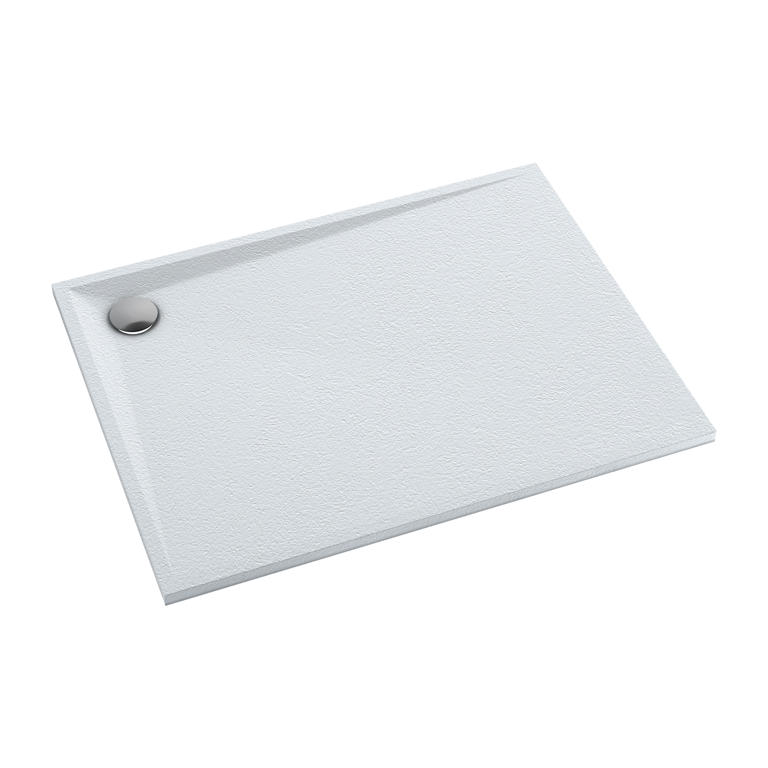 Cadita de dus dreptunghiulara din compozit Omnires Stone alb mat 80×120 cm