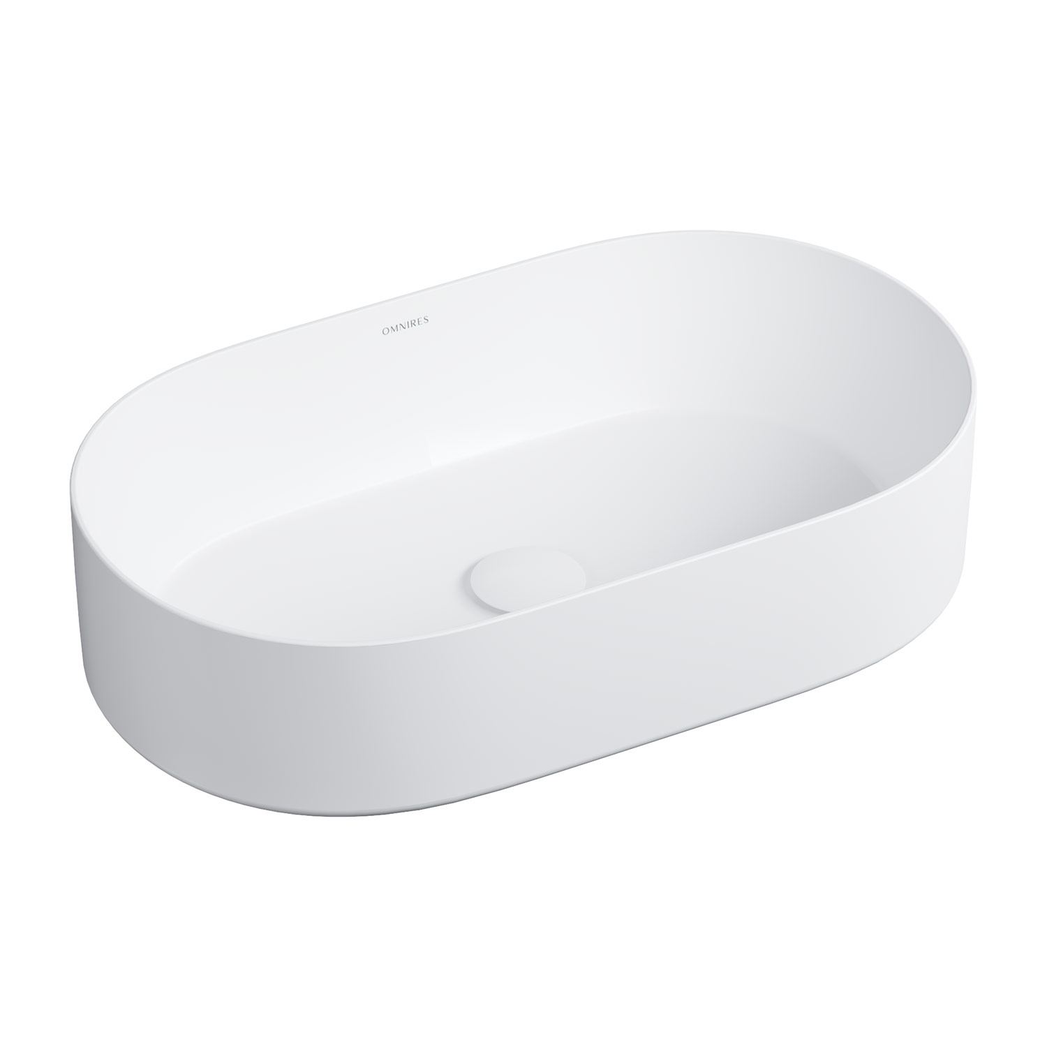 Lavoar pe blat Omnires Mesa alb mat 53.5 x 31.5 cm