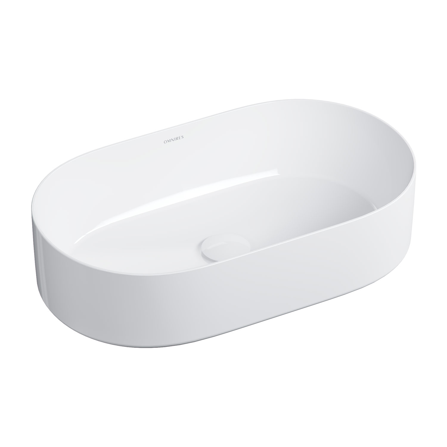 Lavoar pe blat Omnires Mesa alb 53.5 x 31.5 cm