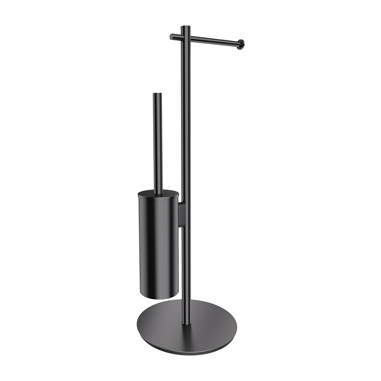 Suport hartie freestanding cu spatiu pentru perie Omnires Modern Project antracit
