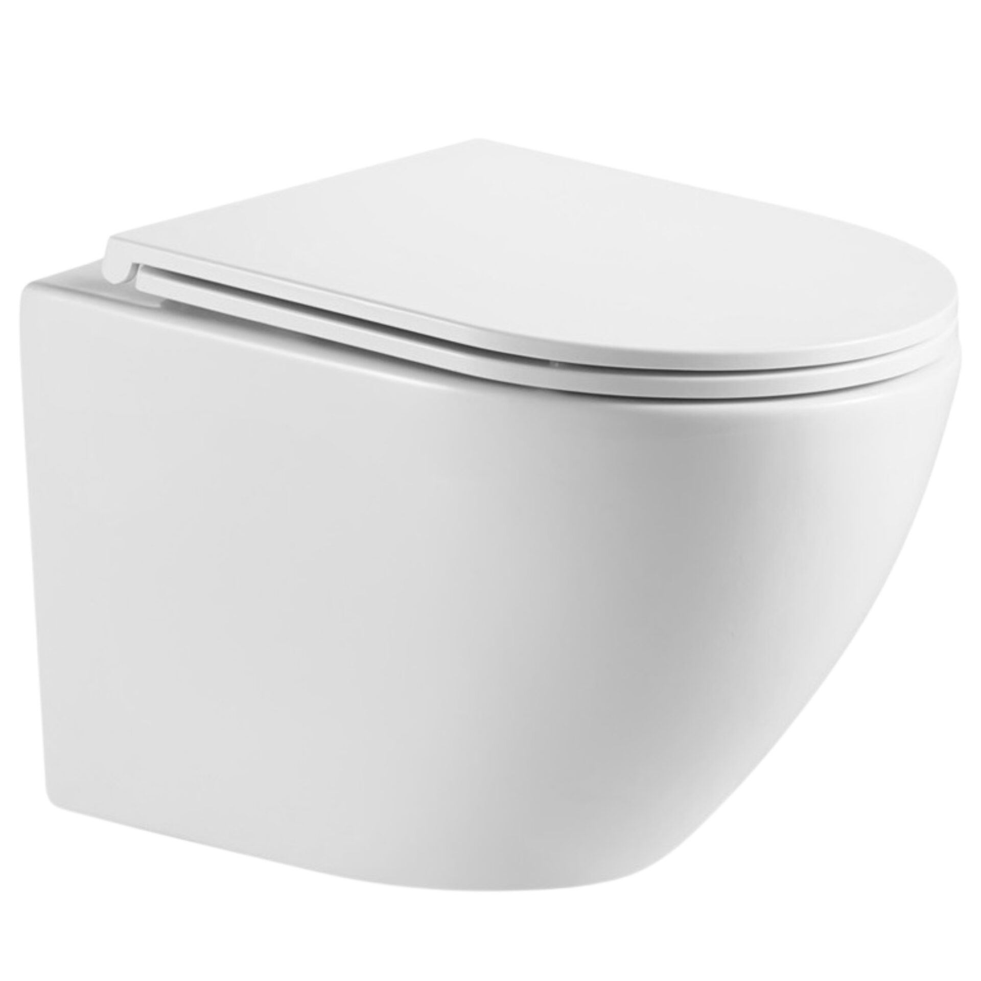 Vas de wc suspendat Invena Limnos alb cu capac soft-close