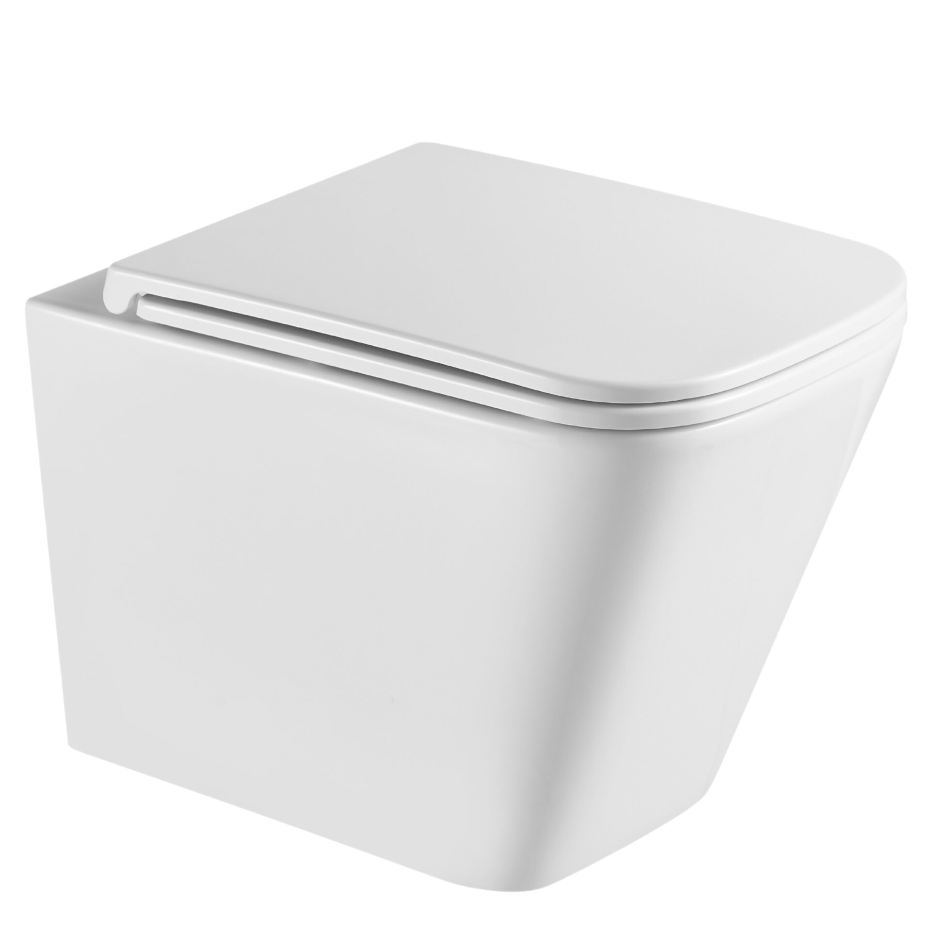 Vas de wc suspendat Invena Florina alb cu capac soft-close