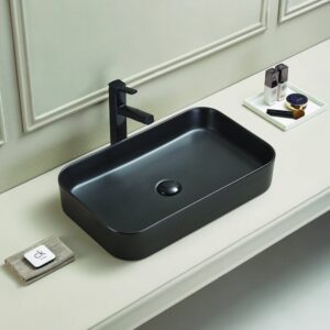 Lavoar pe blat negru mat Rune Modi 60 cm Lavoare Lavare.ro