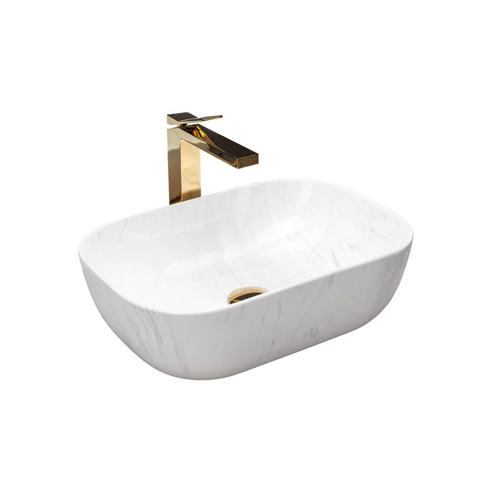 Lavoar pe blat stil marmura Rune Magni 45.5 cm
