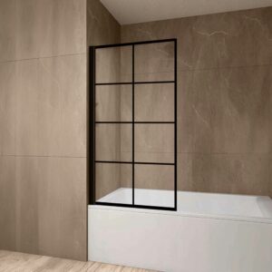 Paravan de cada negru model patrate Rune Borr 70×140 cm Paravane cadă Lavare.ro