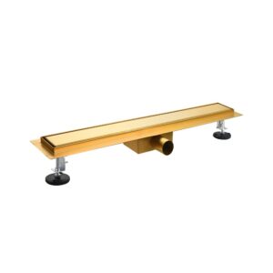 Set rigola dus cu capac scurgere auriu periat Rune Alvis 80 cm Rigole duş Lavare.ro