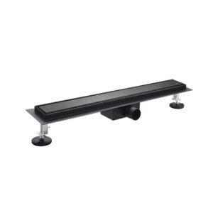 Set rigola dus cu capac scurgere negru mat Rune Alvis 80 cm Rigole duş Lavare.ro