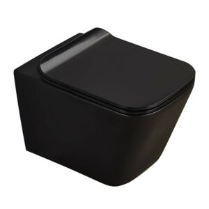 Vas wc suspendat rimless negru mat Rune Jord si capac slim softclose Rezervoare WC Lavare.ro